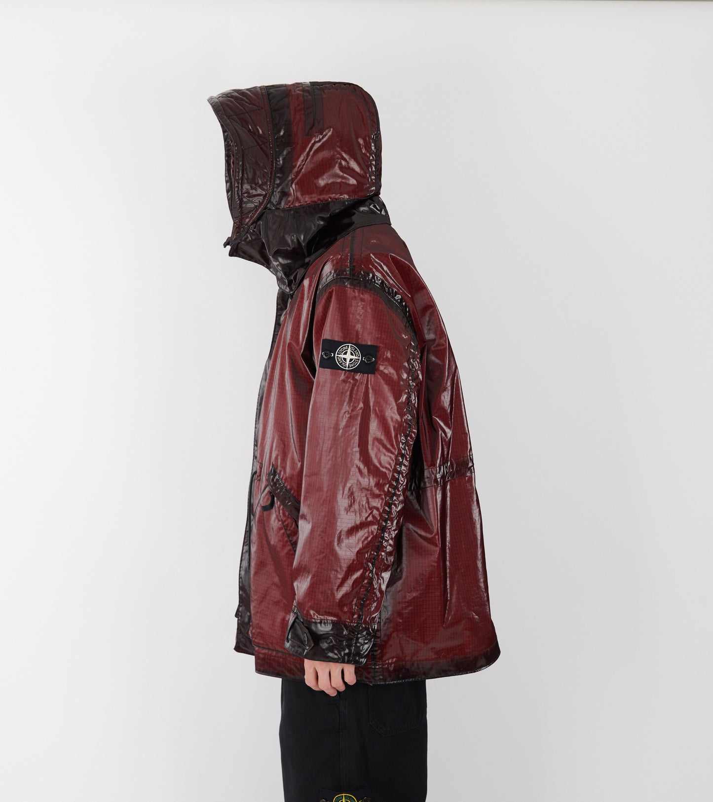 Uneven Ripstop Prismatico Jacket Dark Red