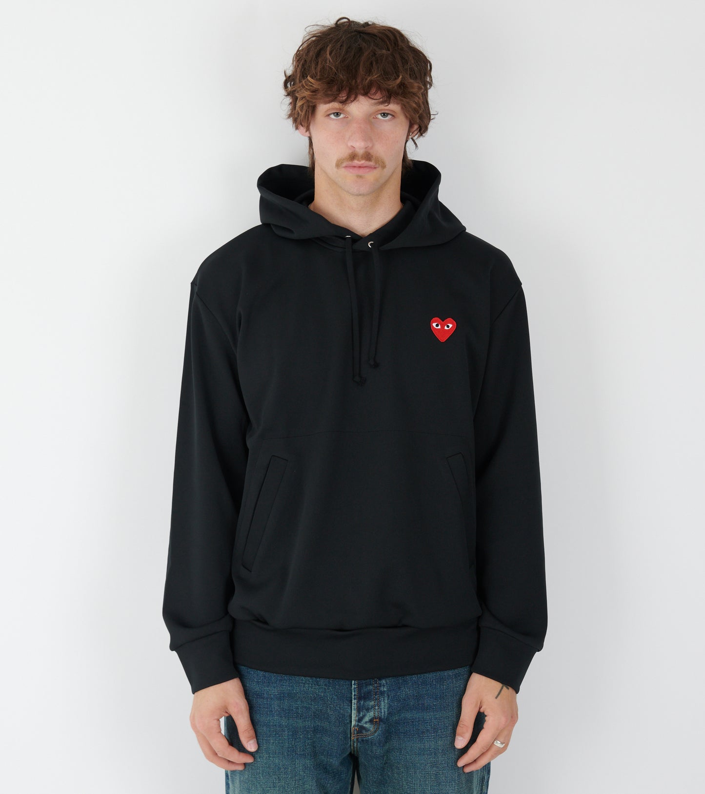 U Red Heart Hoodie Black
