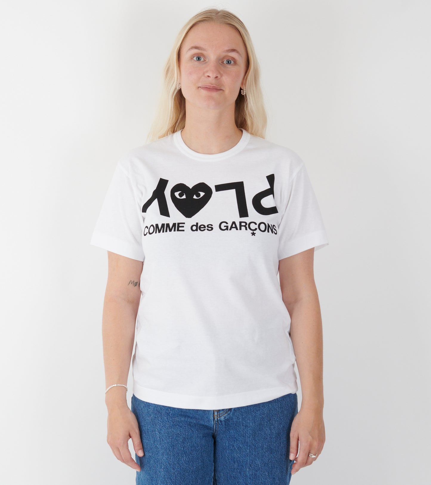 U Logo Print T-shirt White