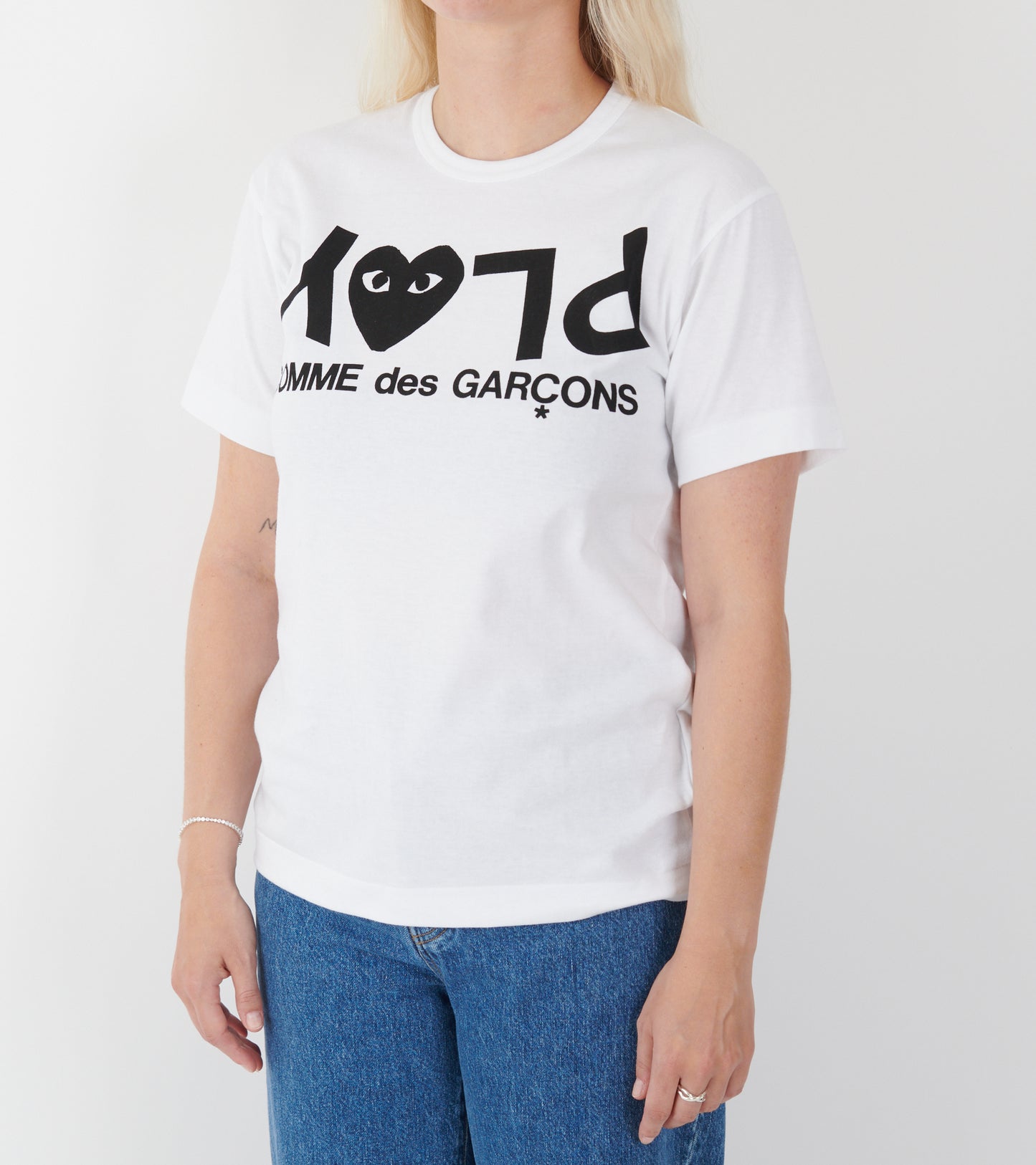 U Logo Print T-shirt White