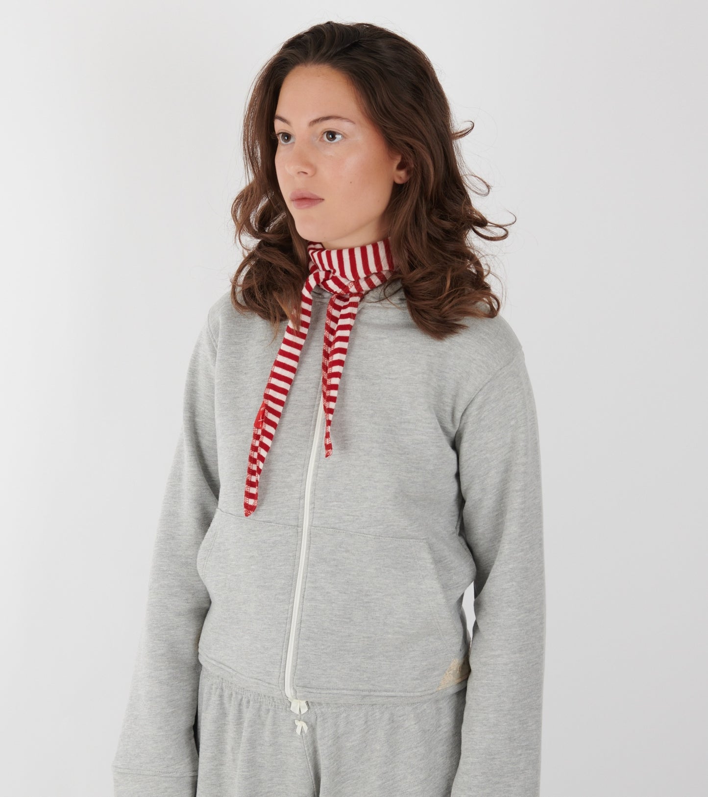 Scarf Triangle Wool Red/Ecru