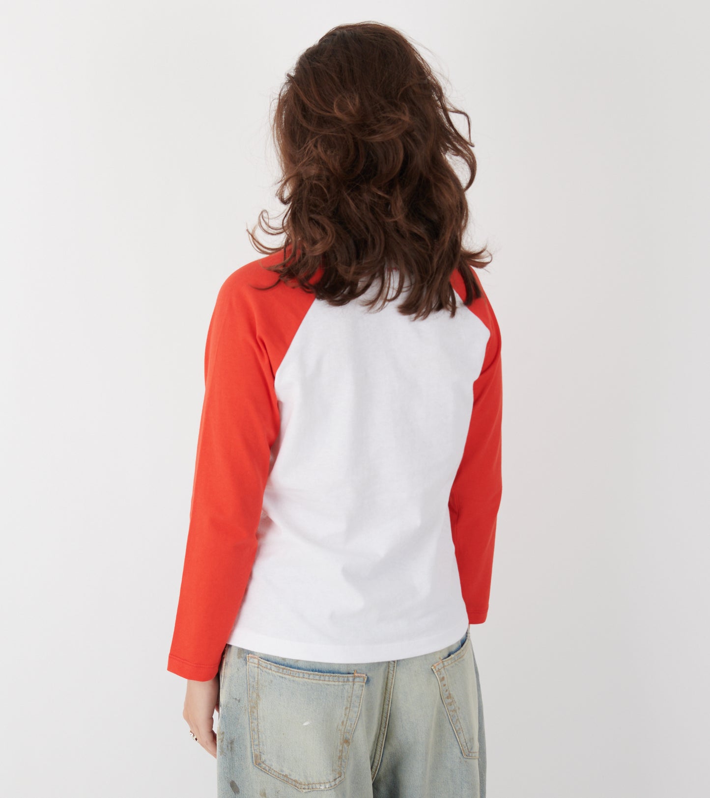 Yankees Serif Baseball Tee White/Red
