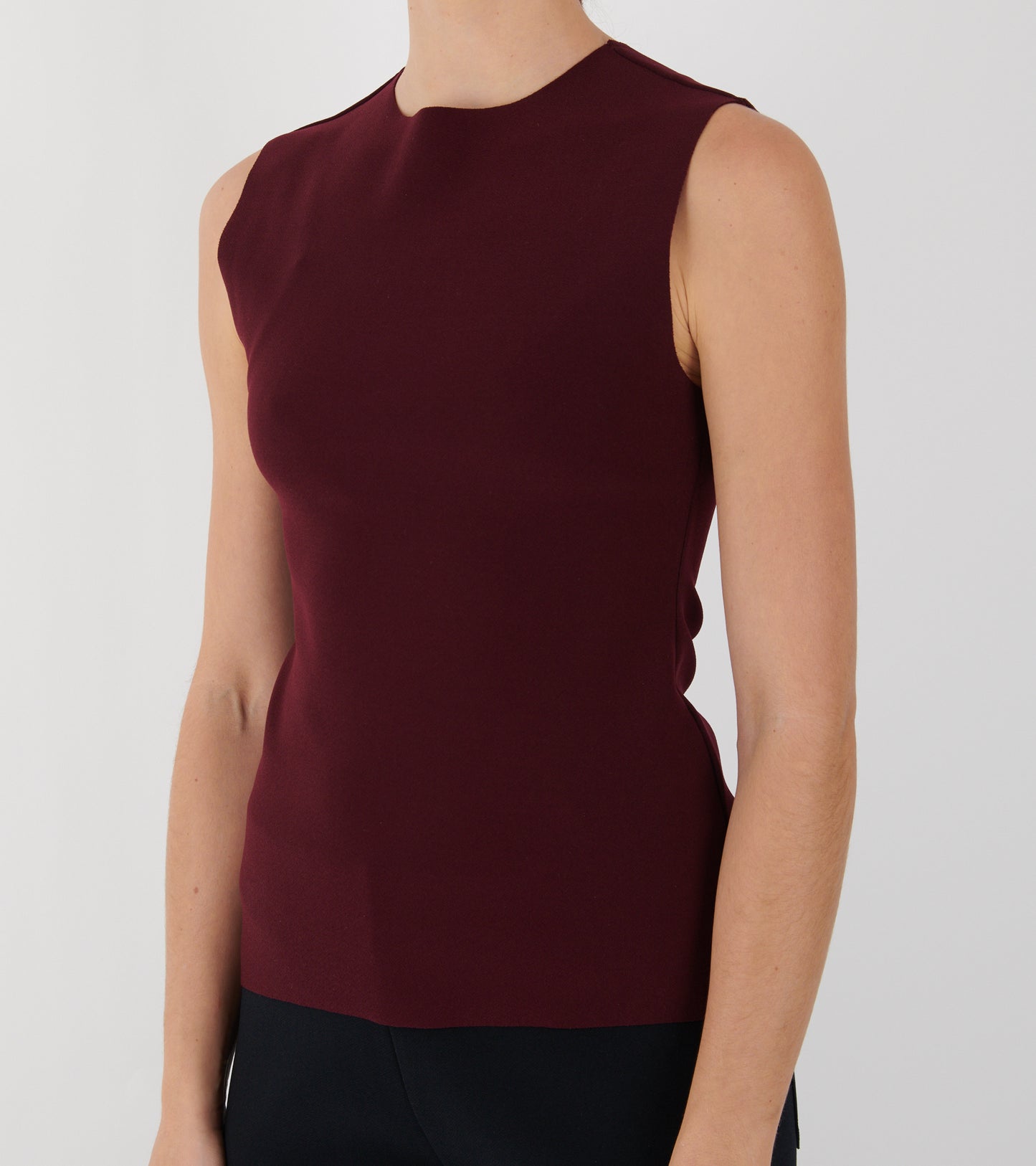 Lay2 Drape Top Maroon