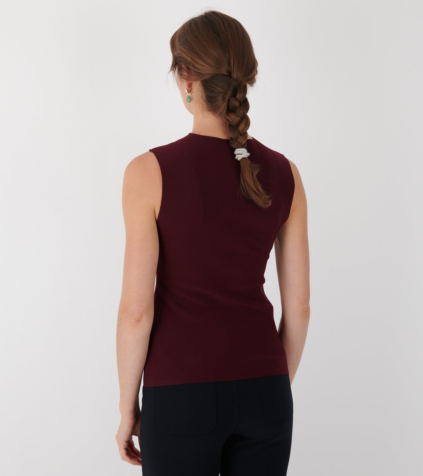 Lay2 Drape Top Maroon