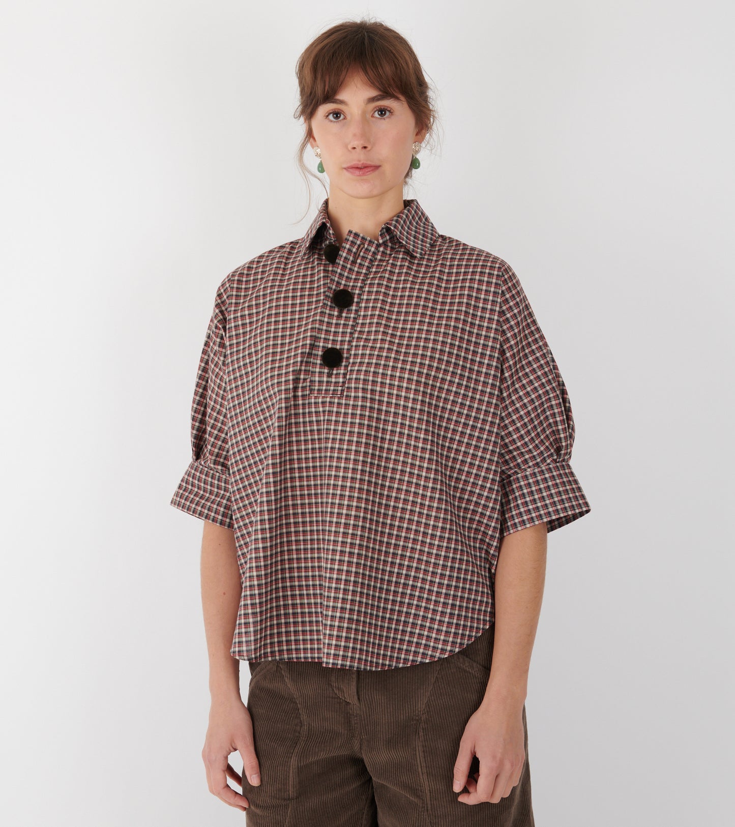 Lisbeth Blouse Red/Black Check