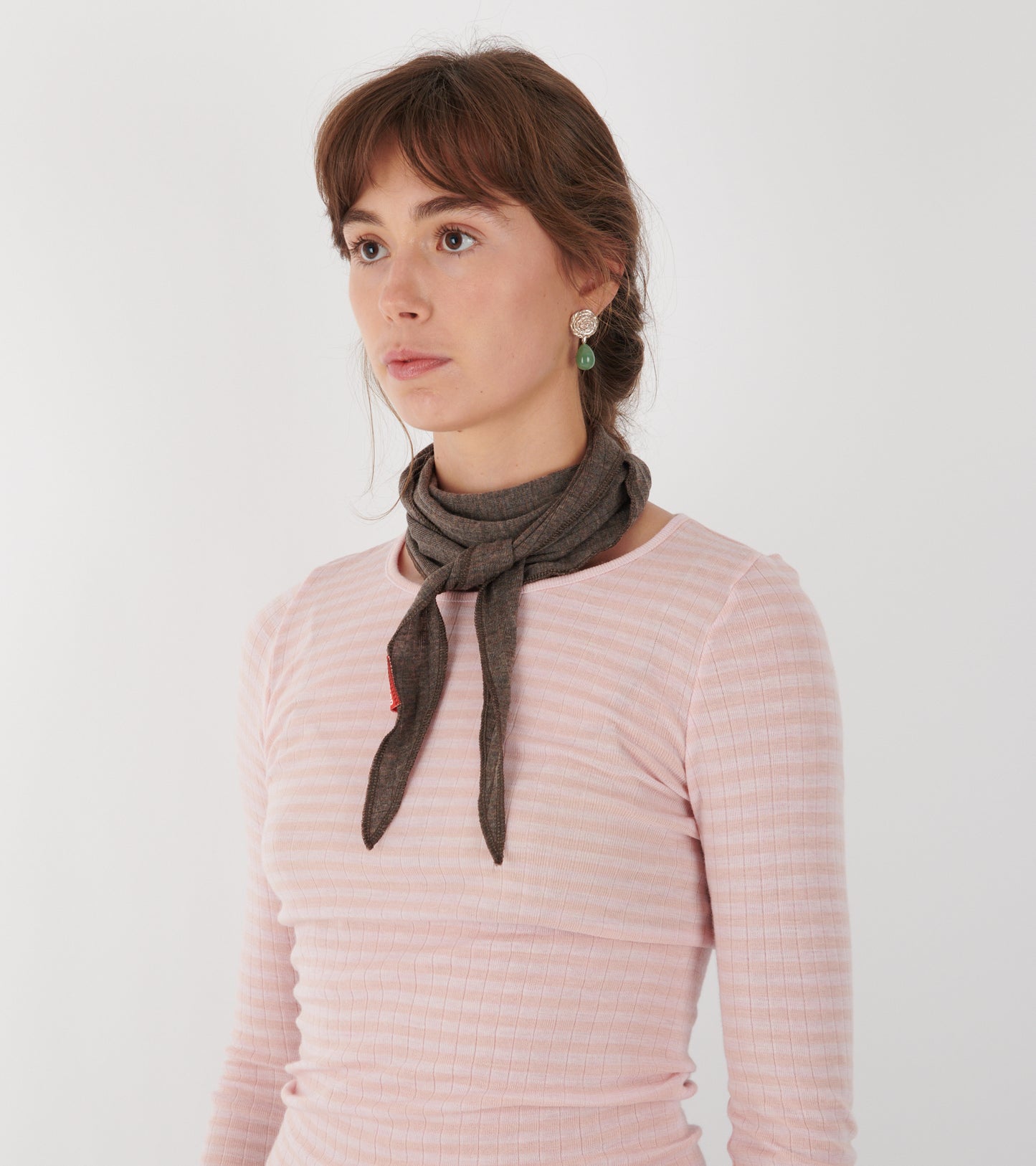 Scarf Triangle Wool Brown