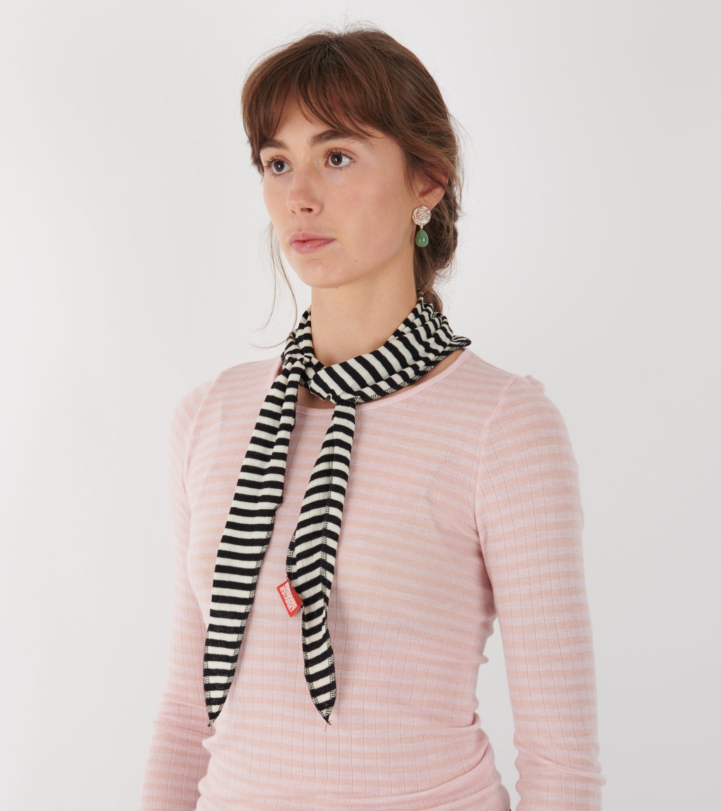 Scarf Triangle Wool Black/Ecru