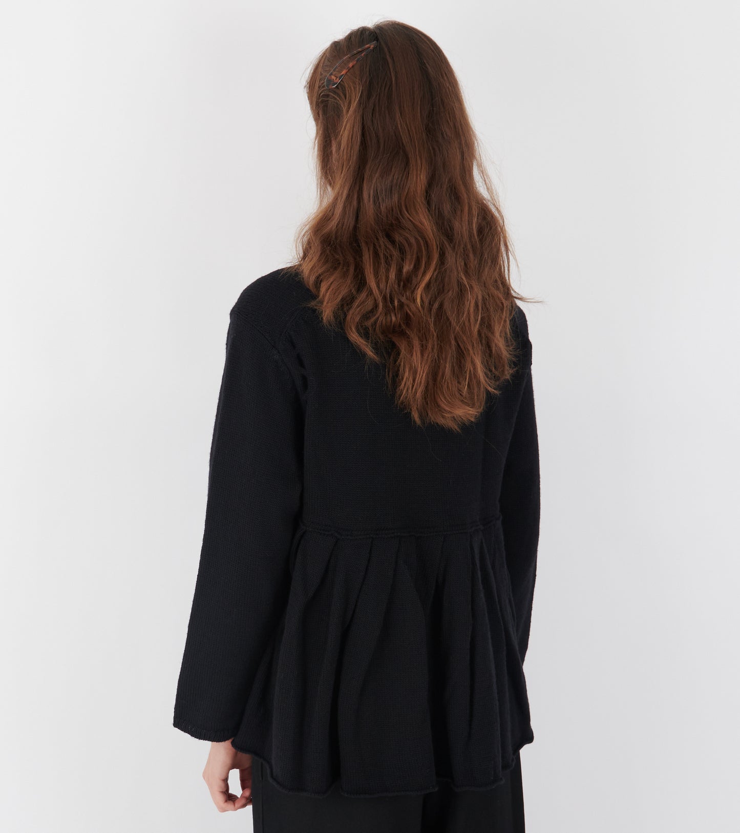 Wool Skirt Sweater Black