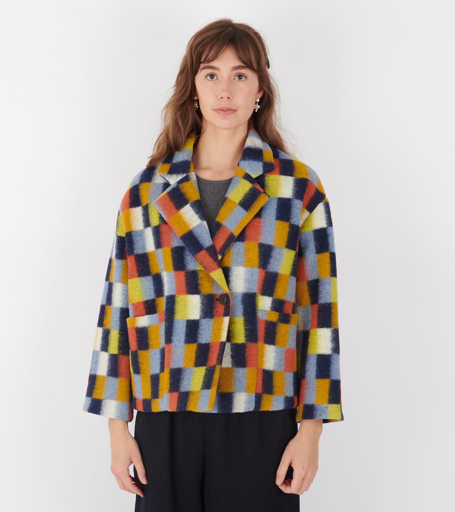 Shady Suiting Jacket Brushed Squares