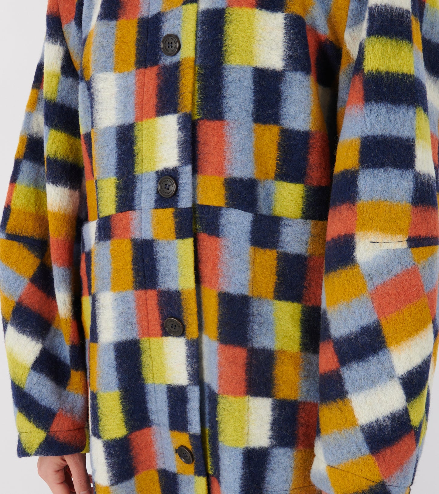 Banana Coat Brushed Squares