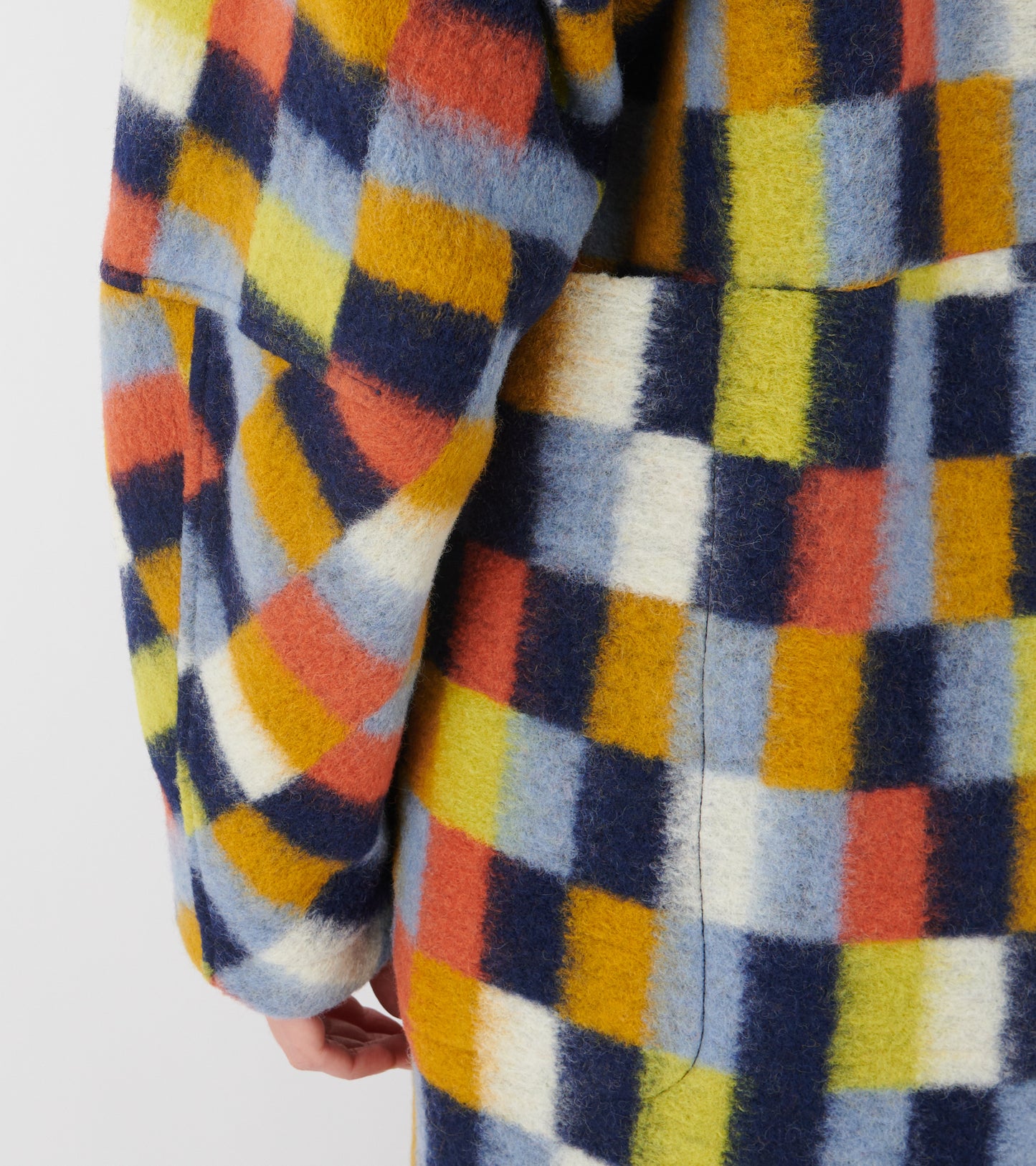 Banana Coat Brushed Squares