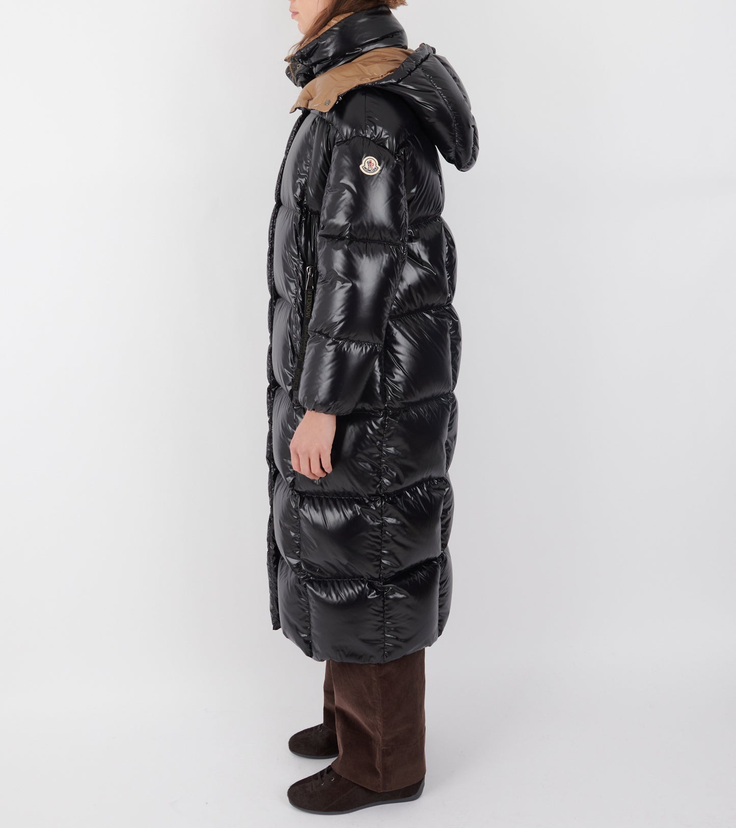 Parnaiba Hooded Long Down Jacket Black