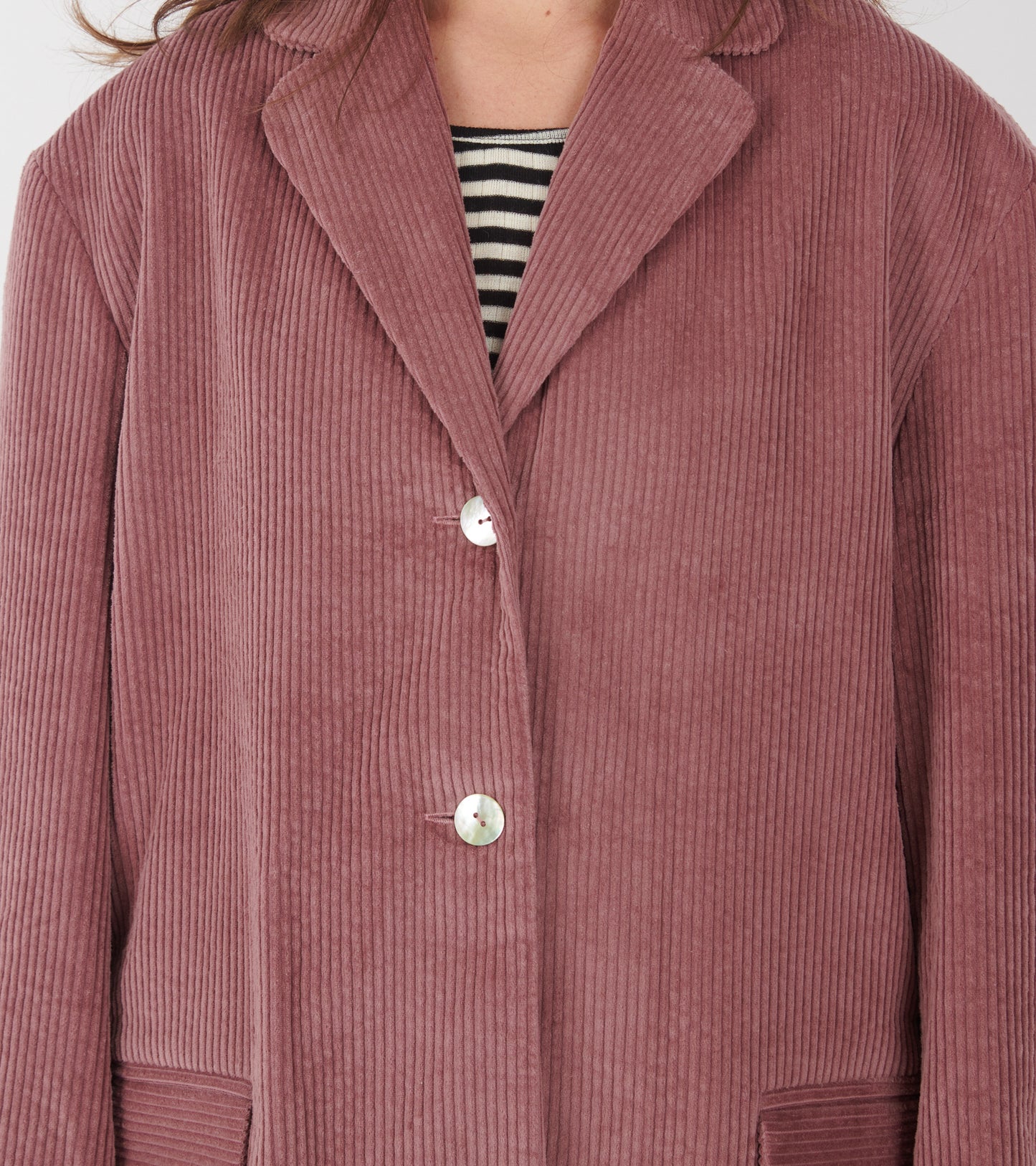 Japanese Cotton Corduroy Andie Blazer Thistle