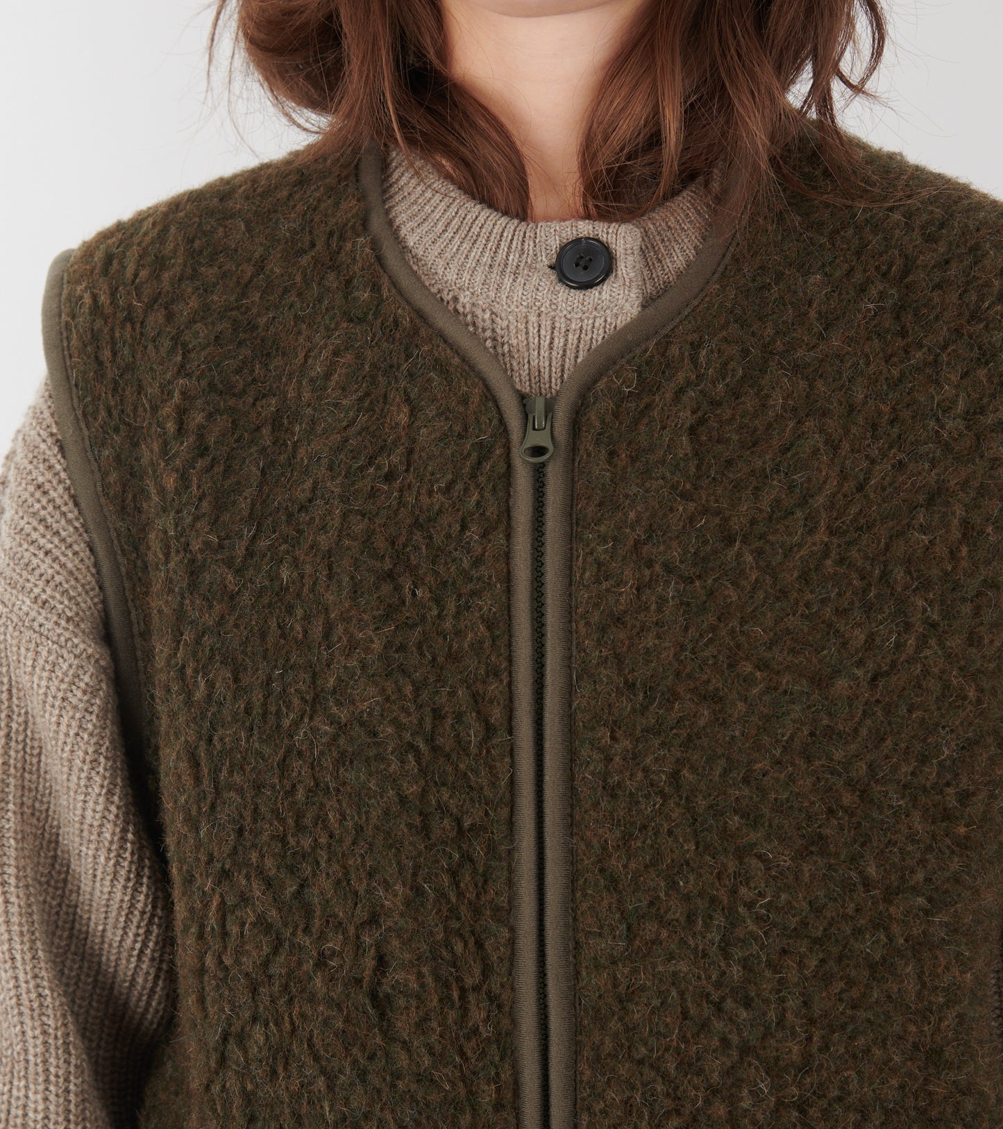 Zip Vest Khaki