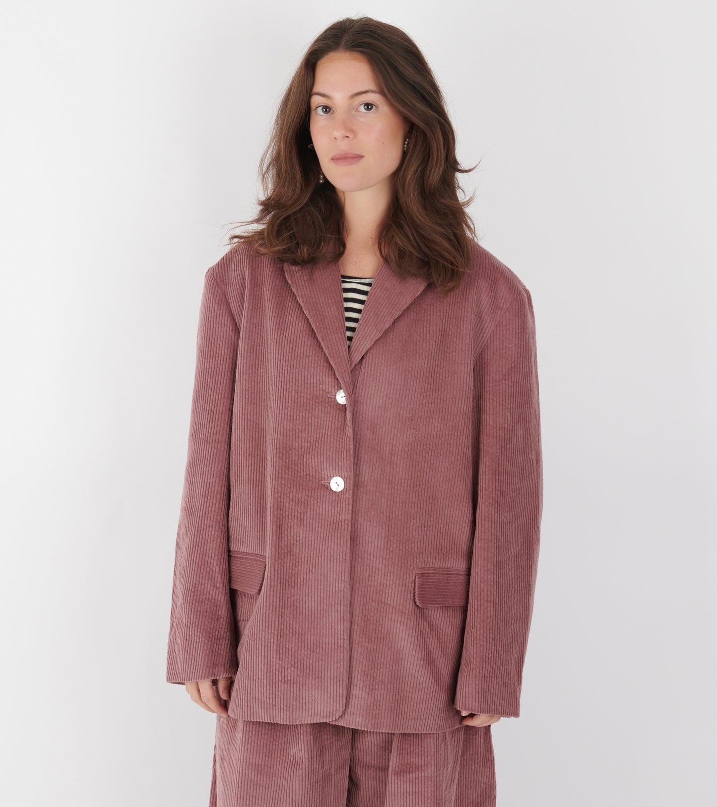 Japanese Cotton Corduroy Andie Blazer Thistle
