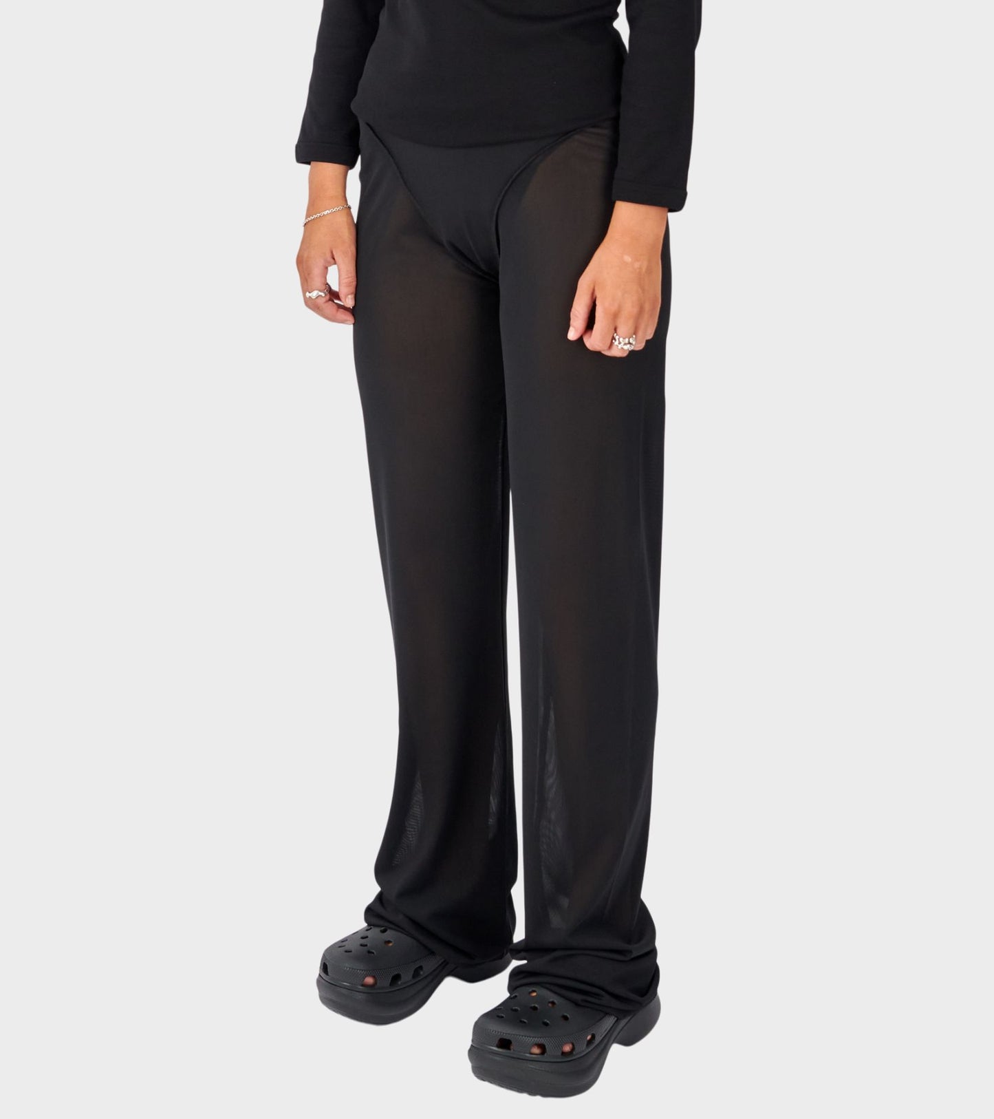 Wonder Pants Black Mesh
