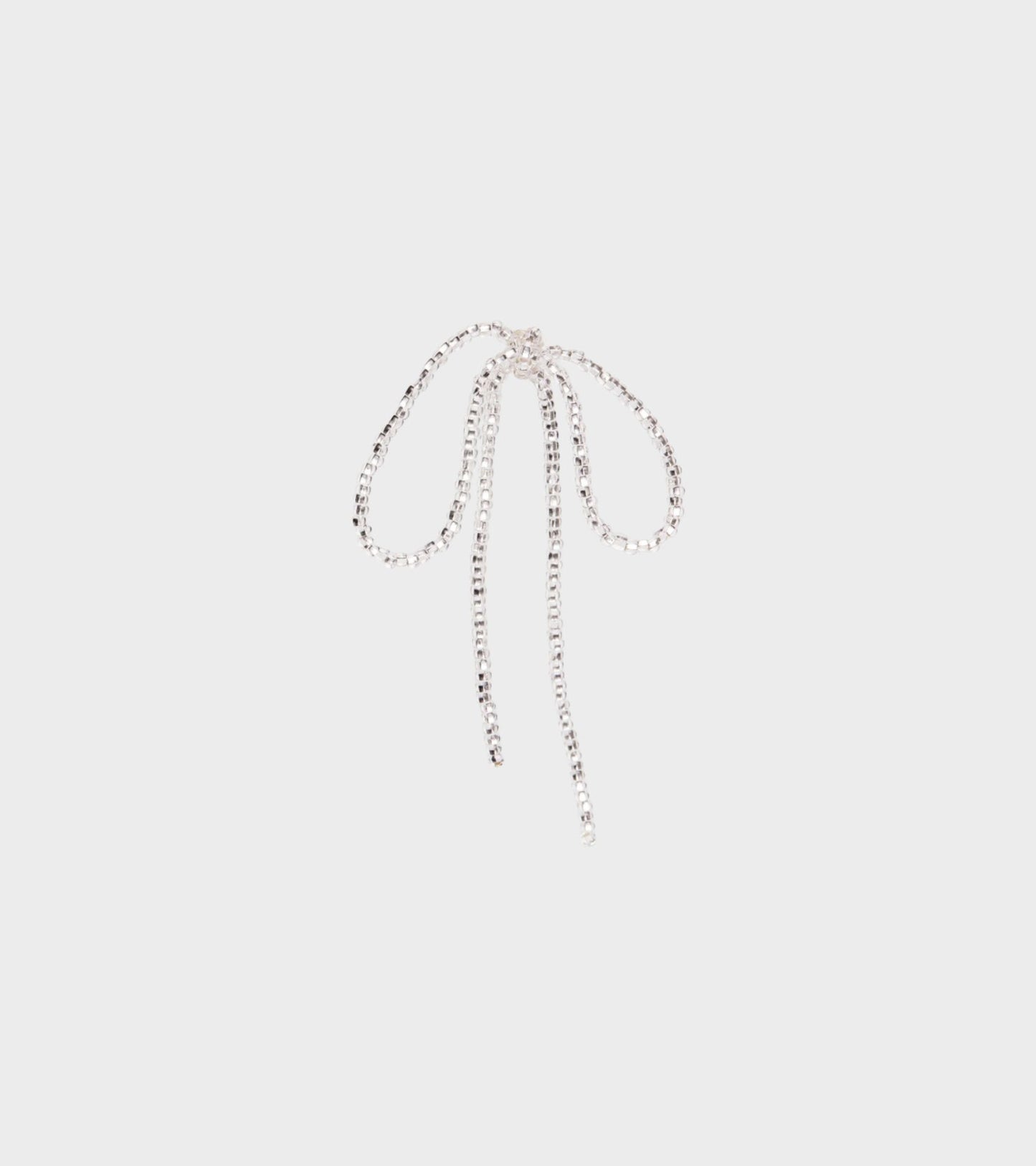 Sad Bow Earring Silver