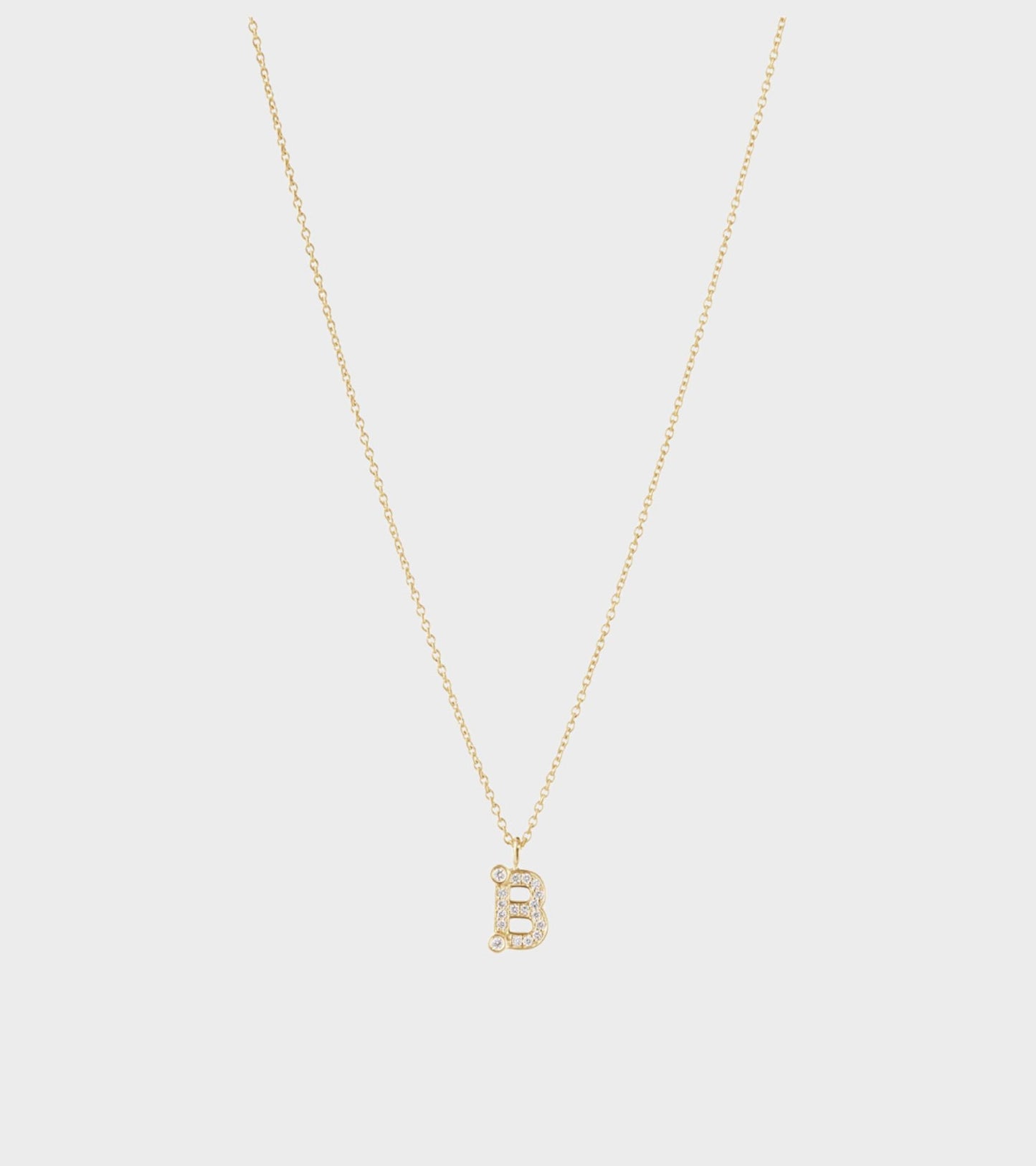 Simple B Necklace Gold