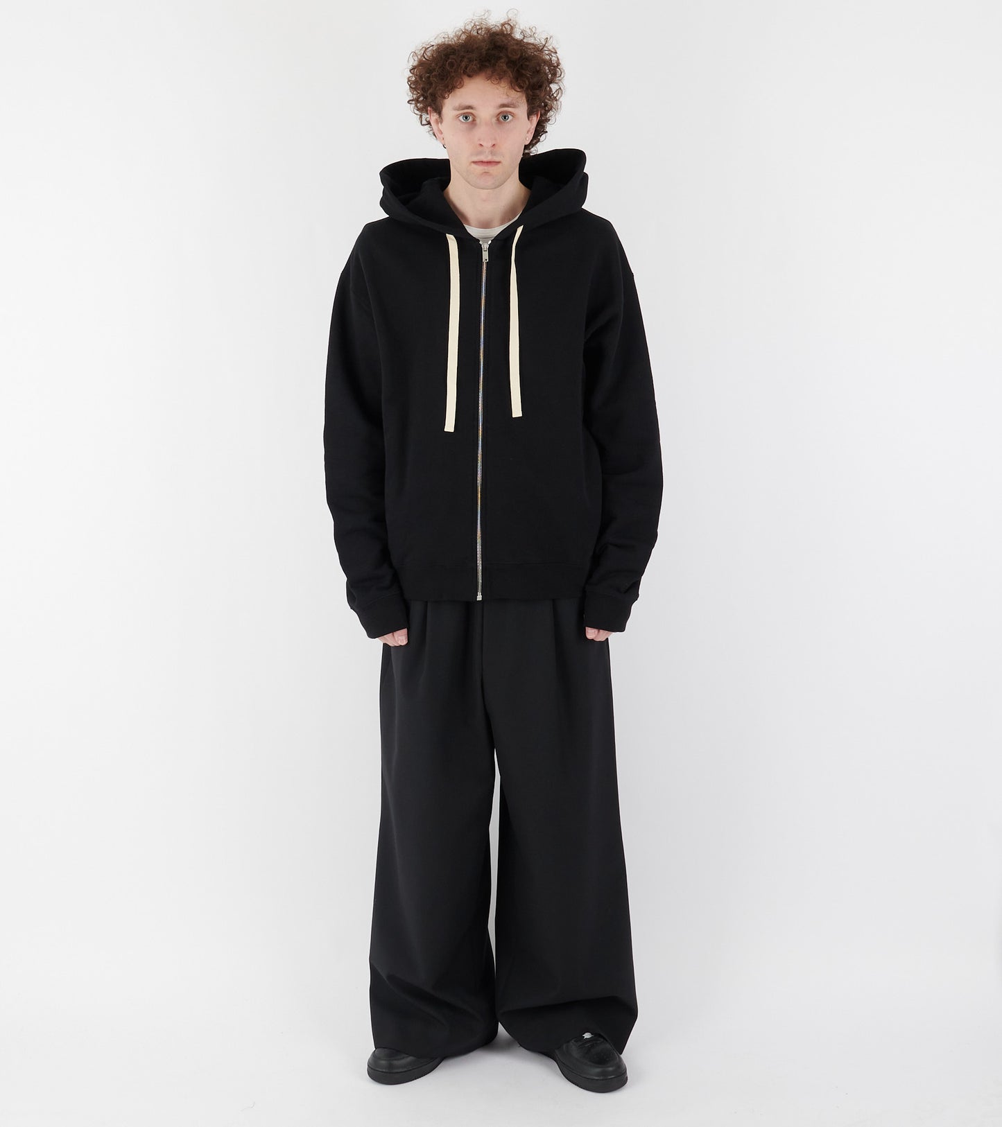 Zipped Hoodie Black