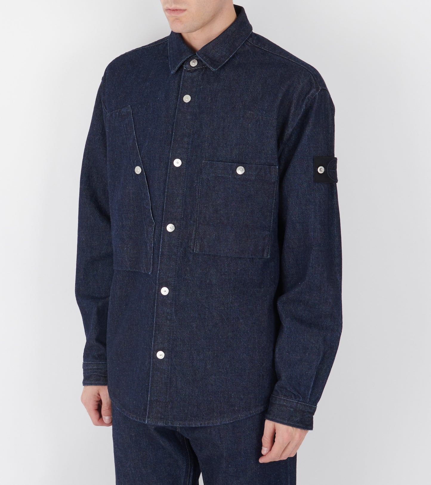 Relaxed Denim Overshirt Dark Blue