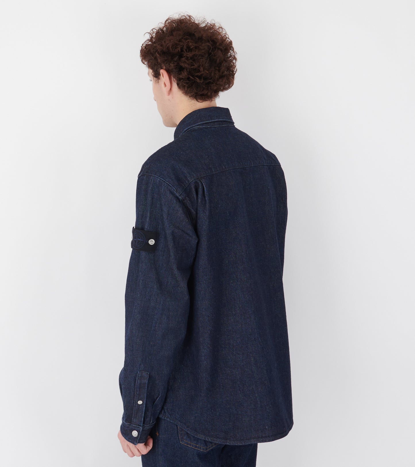 Relaxed Denim Overshirt Dark Blue