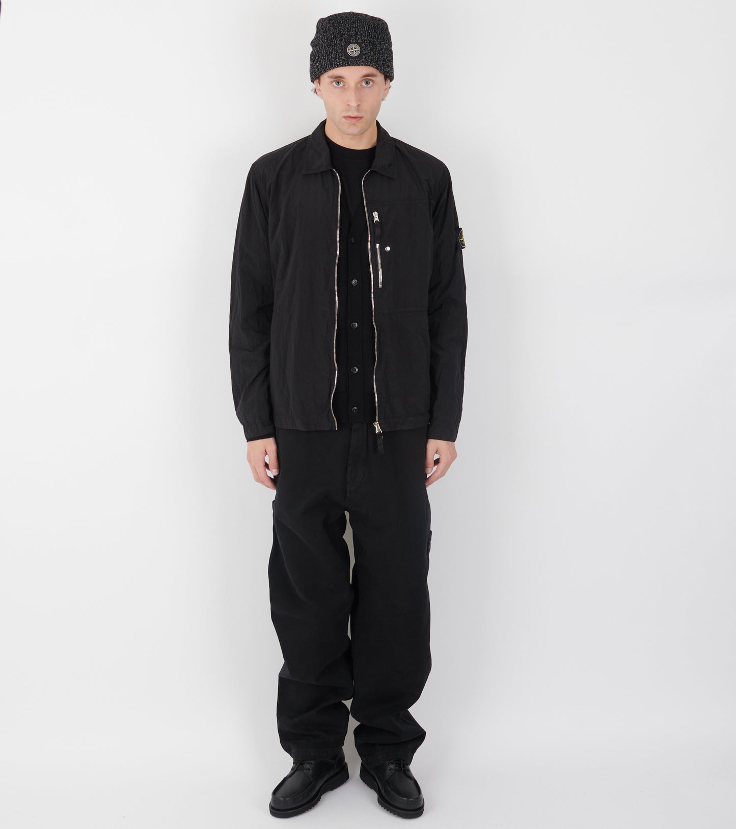 Econyl Nylon Overshirt Black
