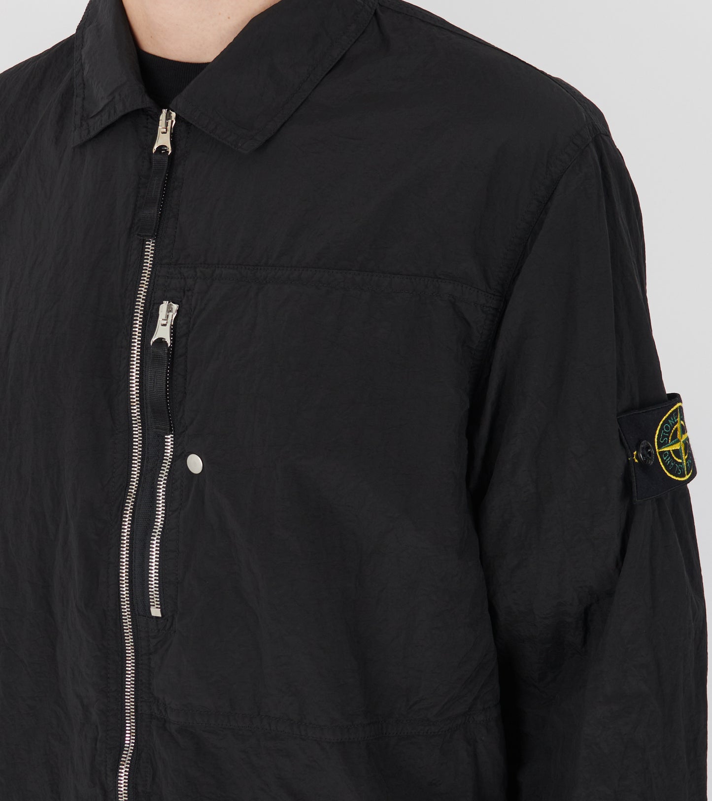 Econyl Nylon Overshirt Black