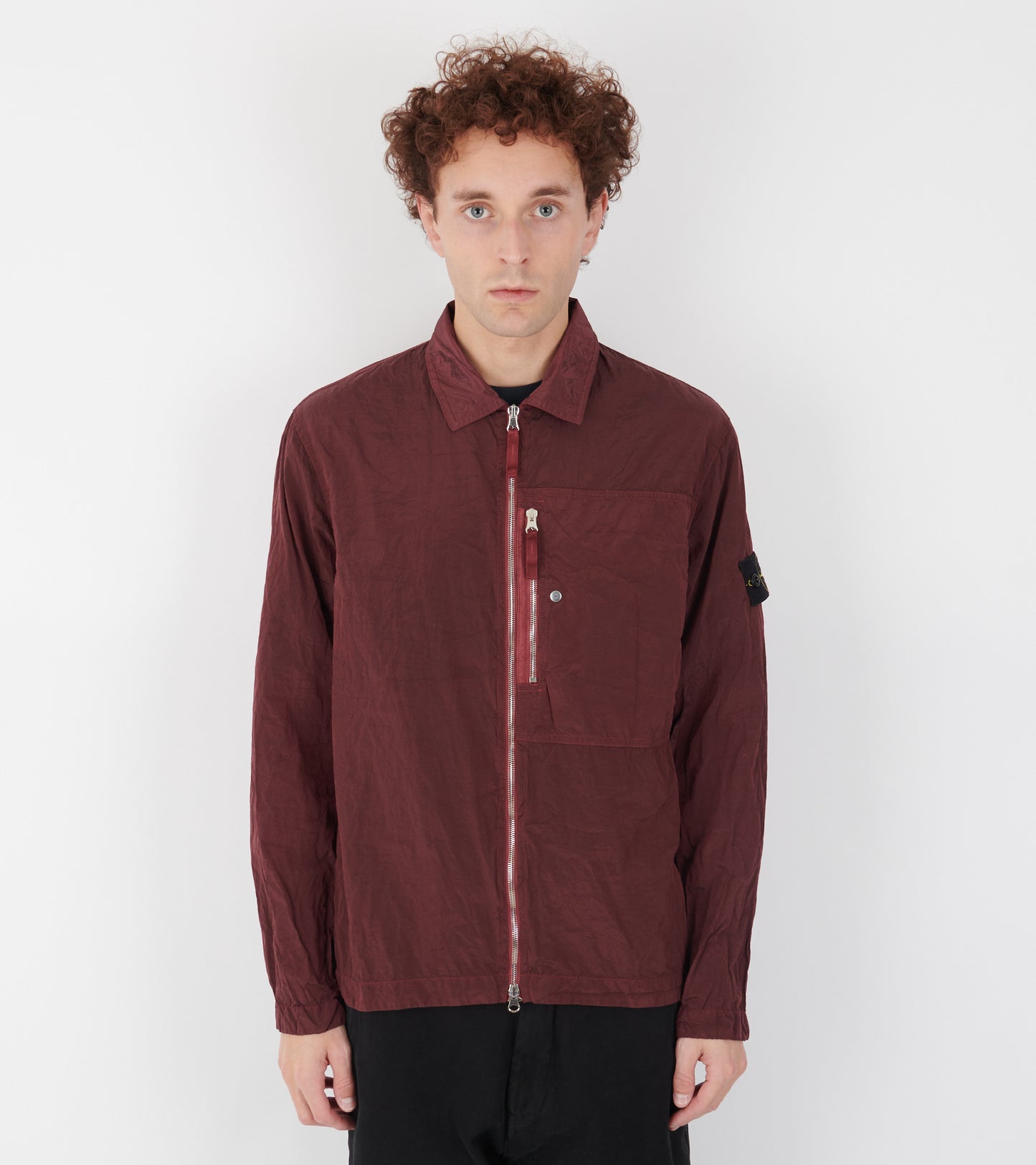 Econyl Nylon Overshirt Dark Burgundy