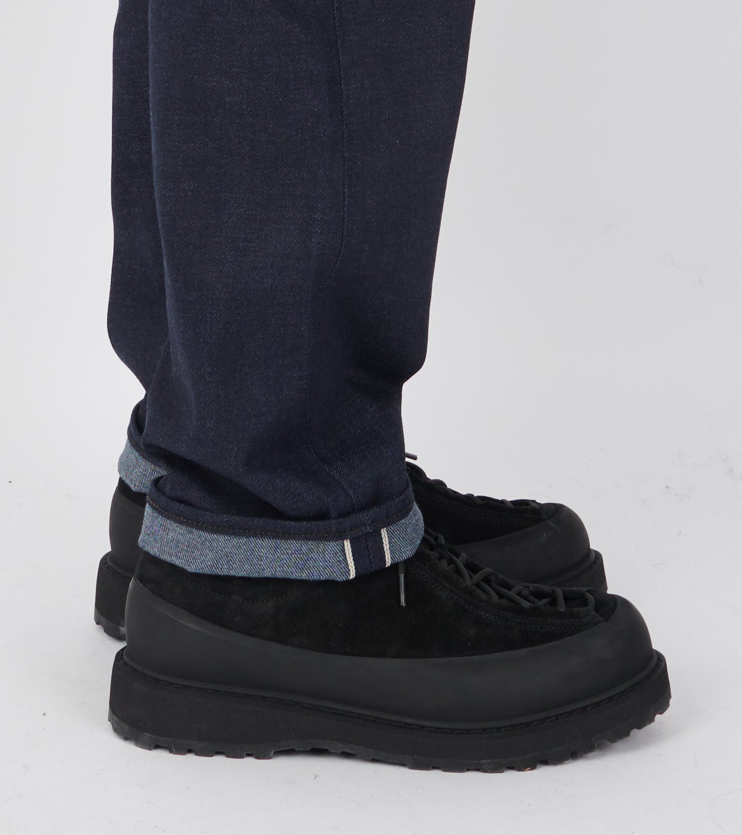 Selvedge Indigo Denim Raw Straight Jeans Dark Blue