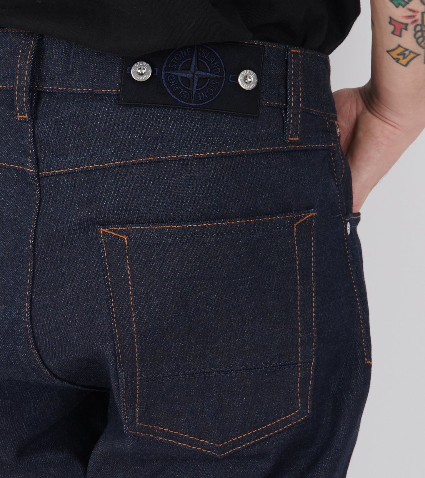 Selvedge Indigo Denim Raw Straight Jeans Dark Blue