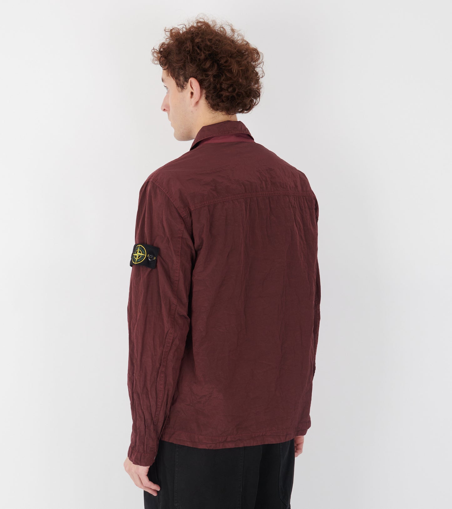 Econyl Nylon Overshirt Dark Burgundy