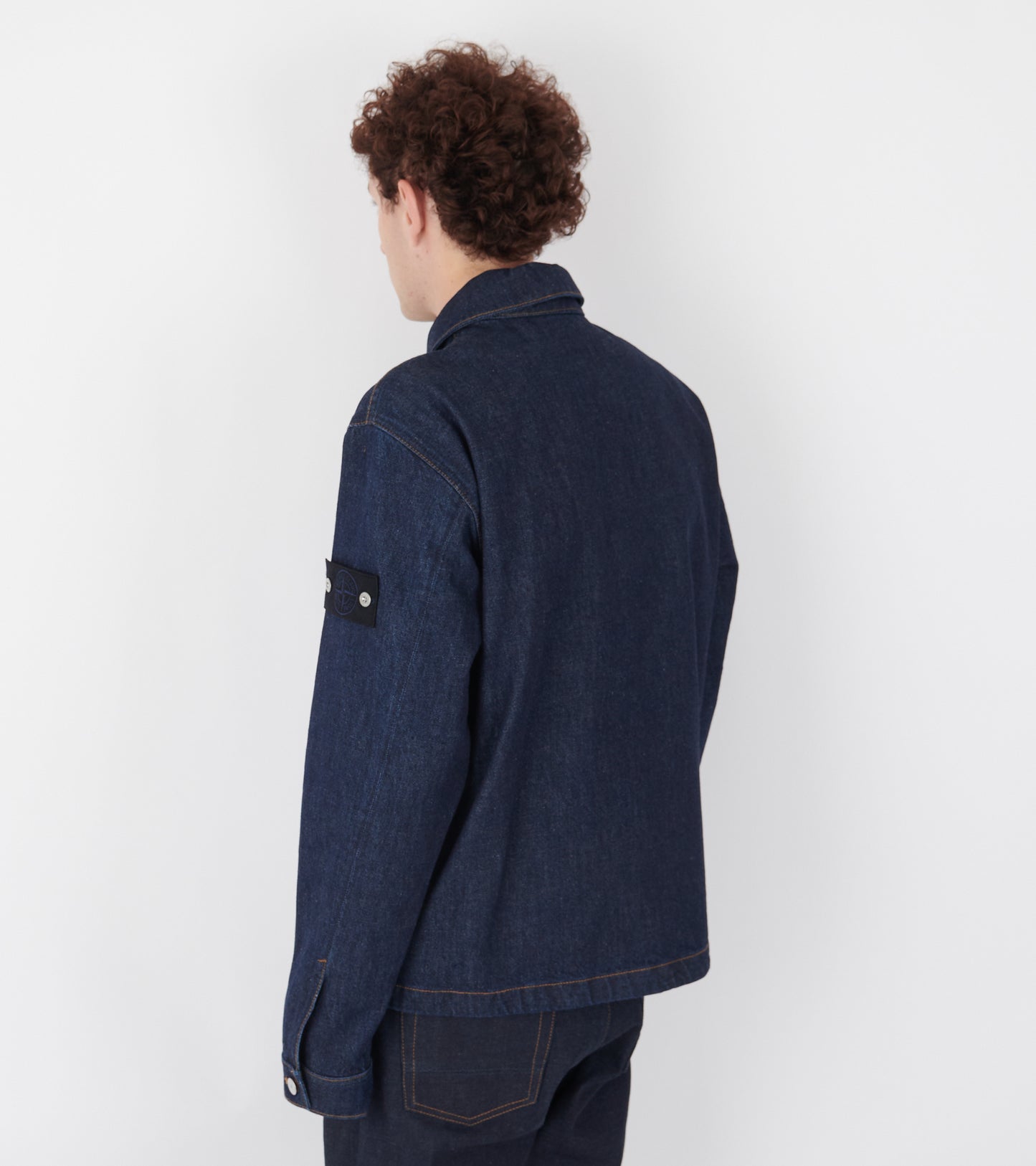 Indigo Denim Rinsed Jacket Dark Blue