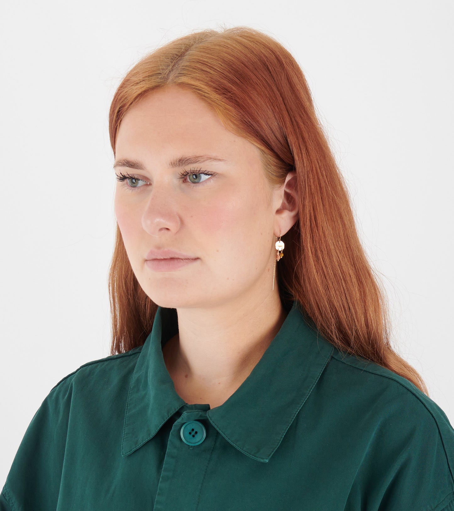 Falke Earring Rose Malachite Mix