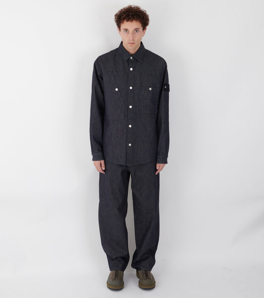 Relaxed Denim Overshirt One Wash Blue