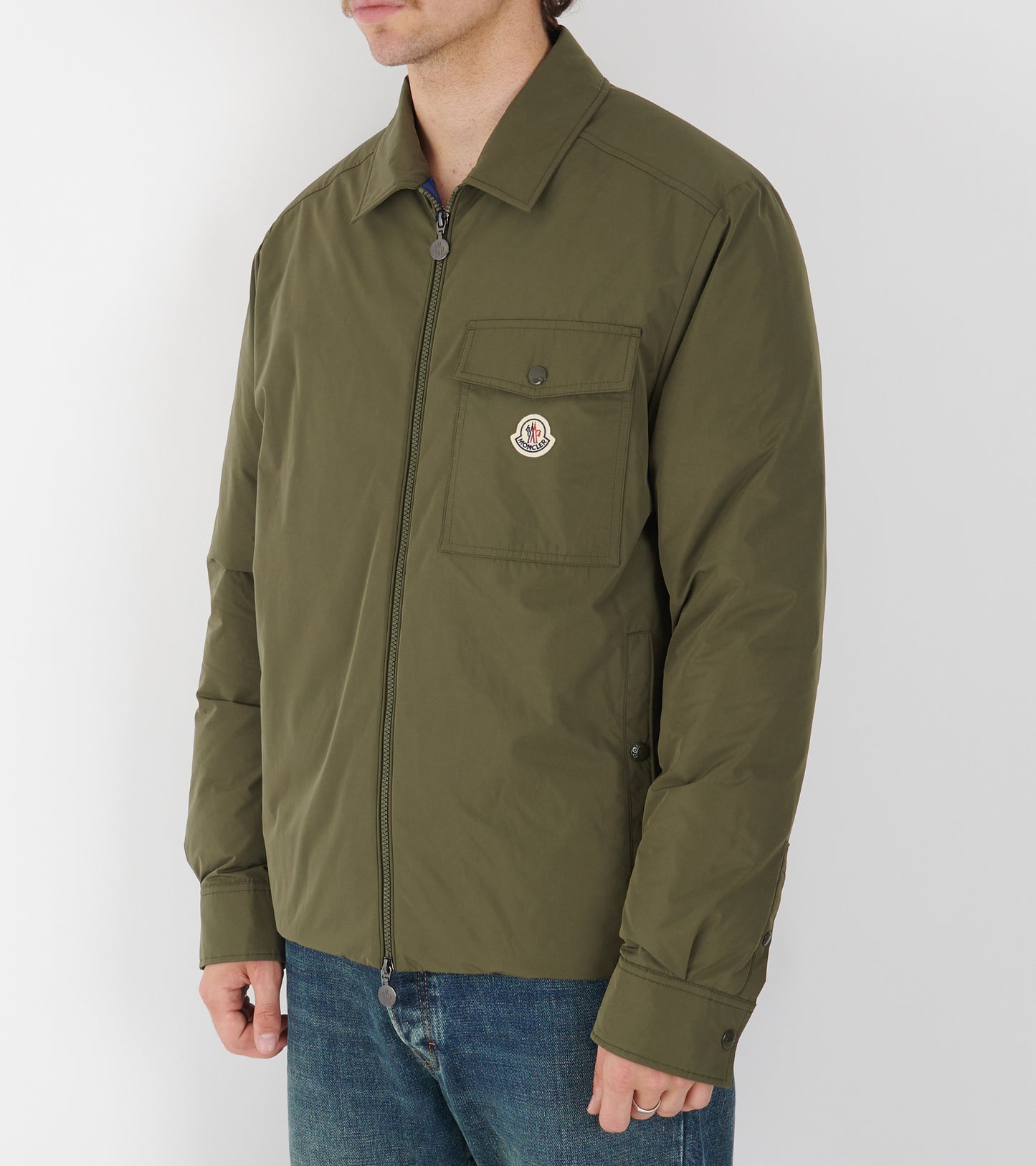 Vigeon Down Shirt Jacket Olive Green
