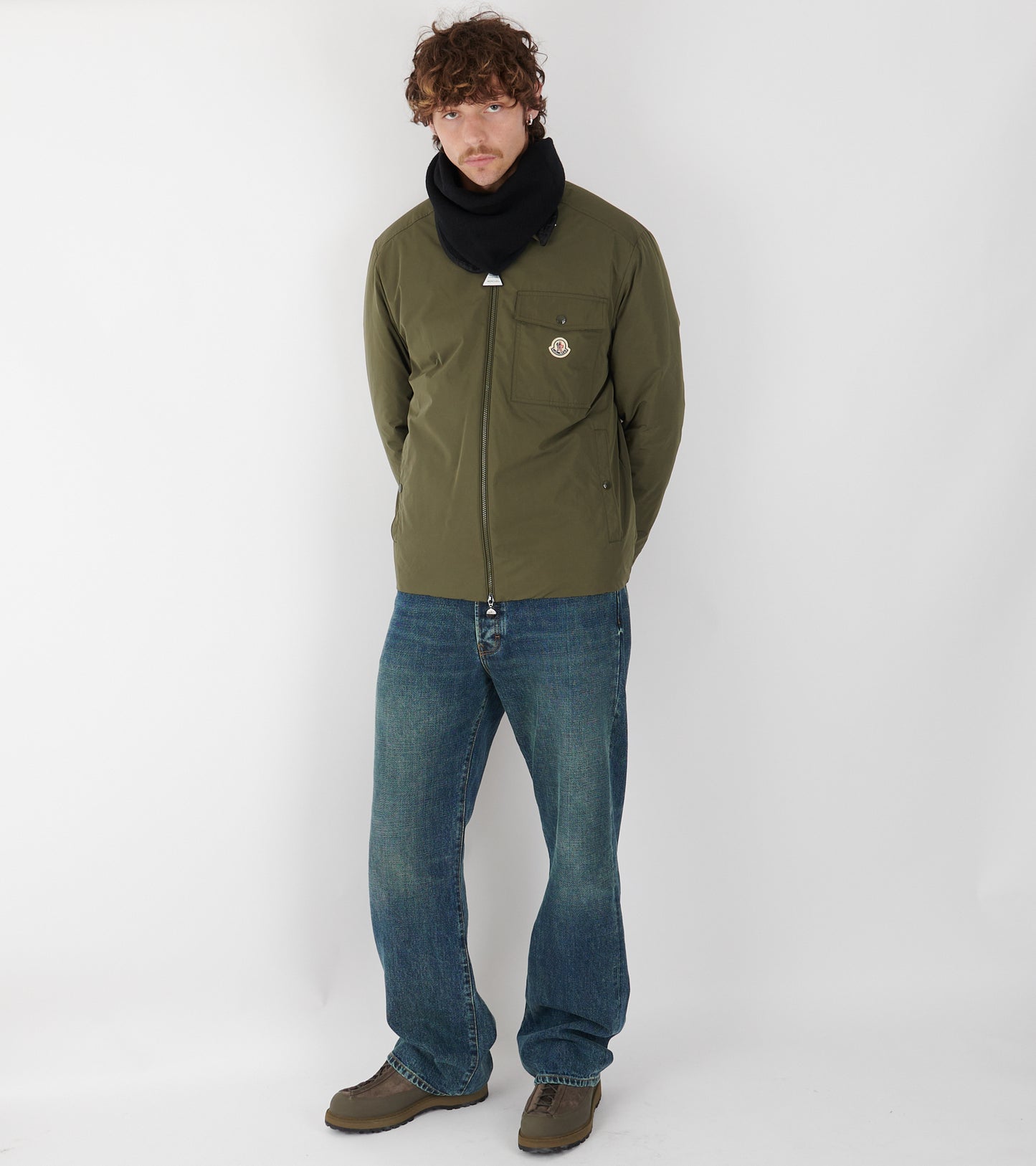 Vigeon Down Shirt Jacket Olive Green