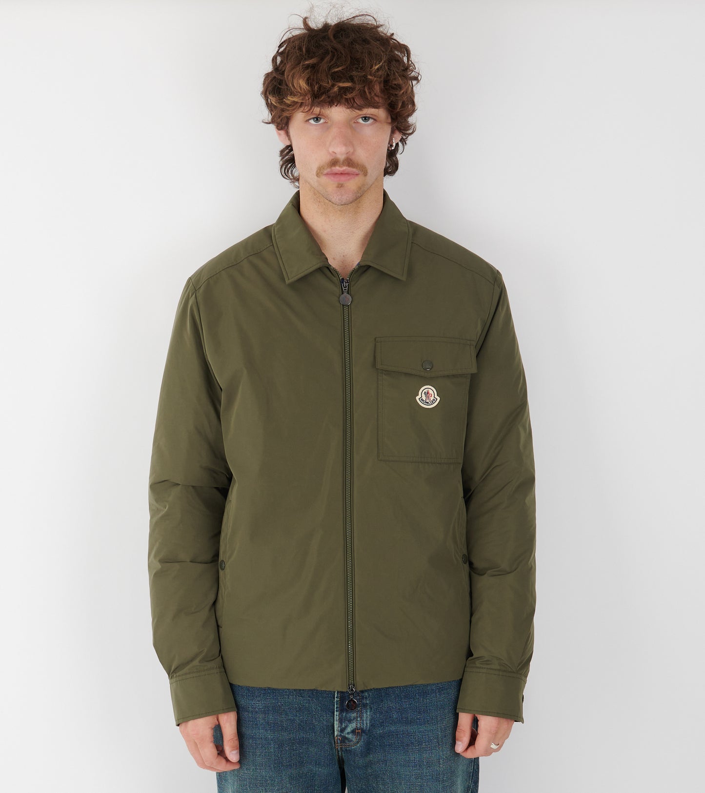 Vigeon Down Shirt Jacket Olive Green