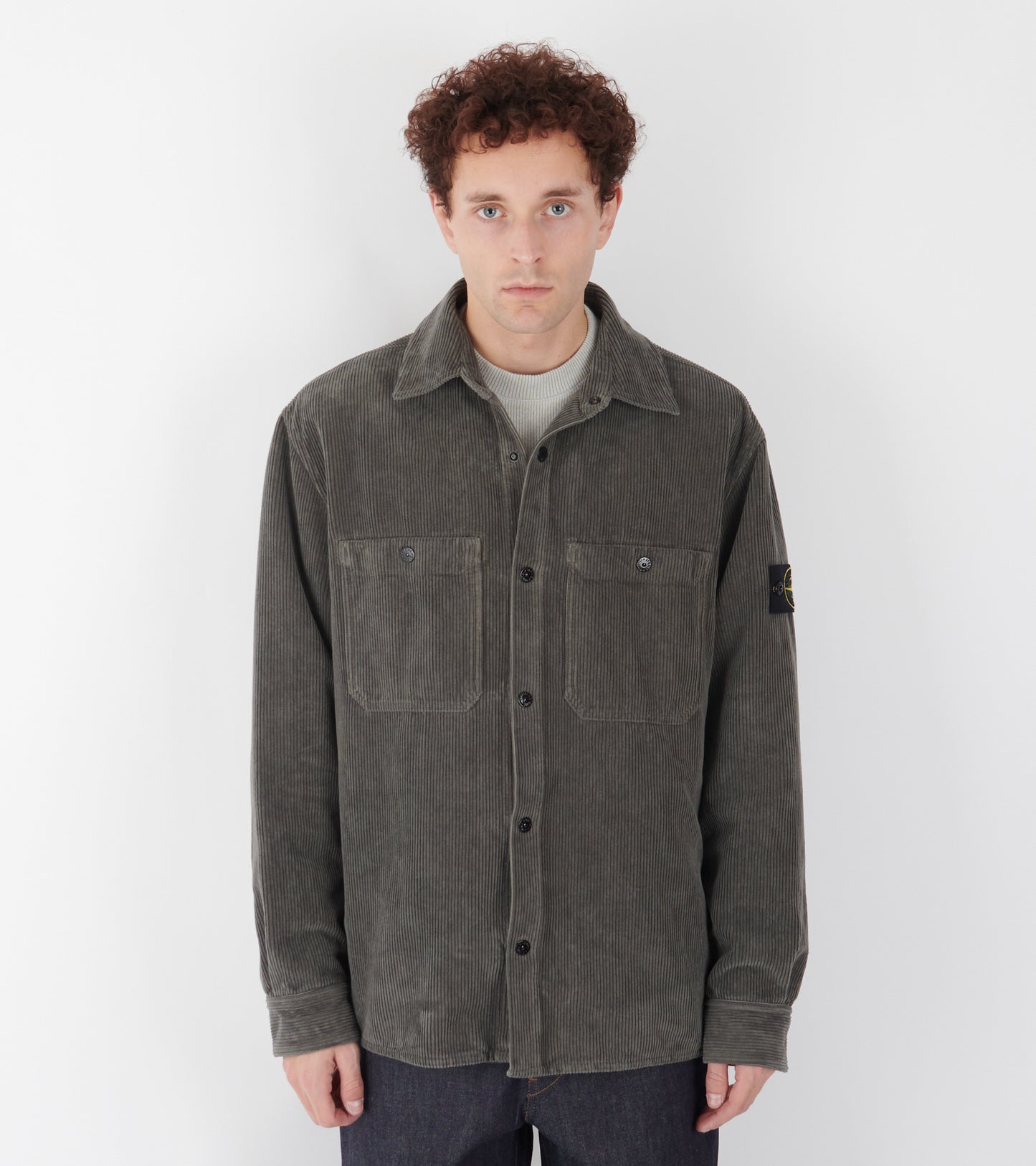 Cotton Corduroy Overshirt Dark Grey