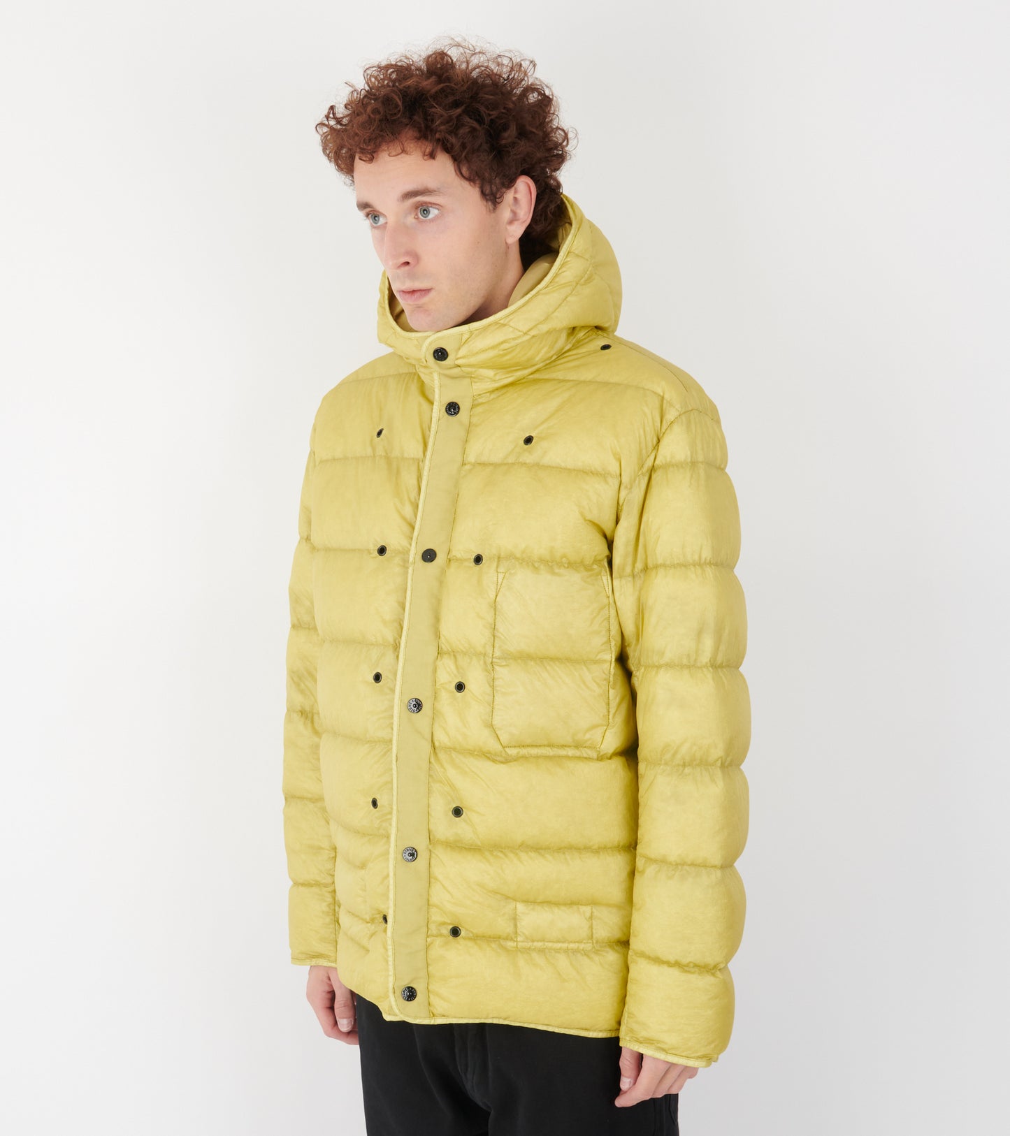 Wrinkled Corduroy Coat Military Green