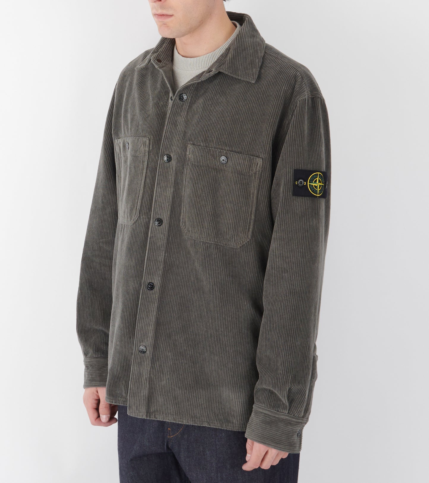 Cotton Corduroy Overshirt Dark Grey