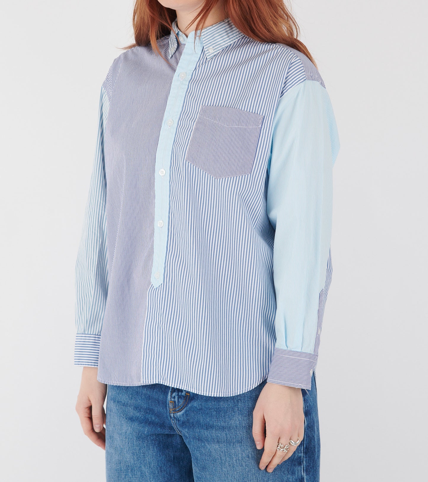 Striped Shirt Blue Mix