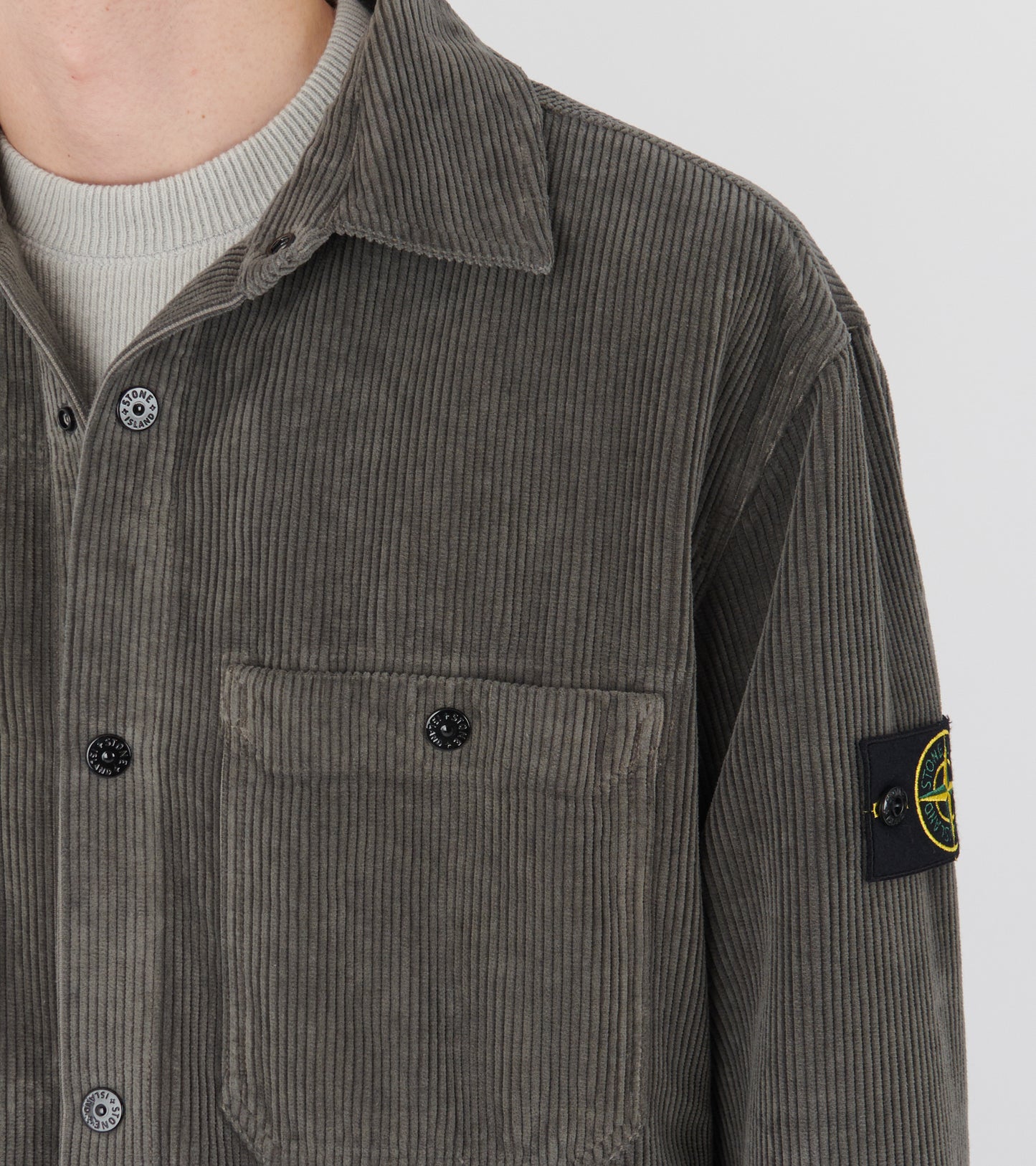 Cotton Corduroy Overshirt Dark Grey