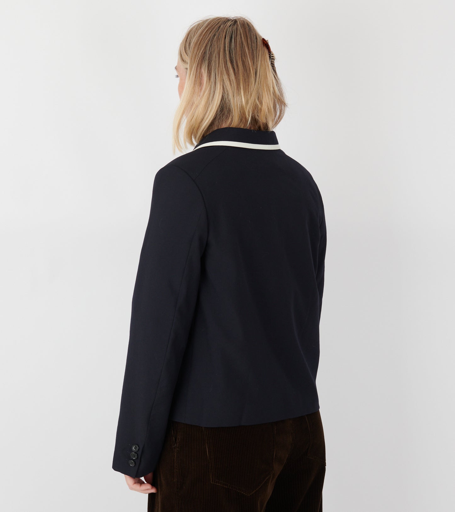 Piping Jacket Navy/White