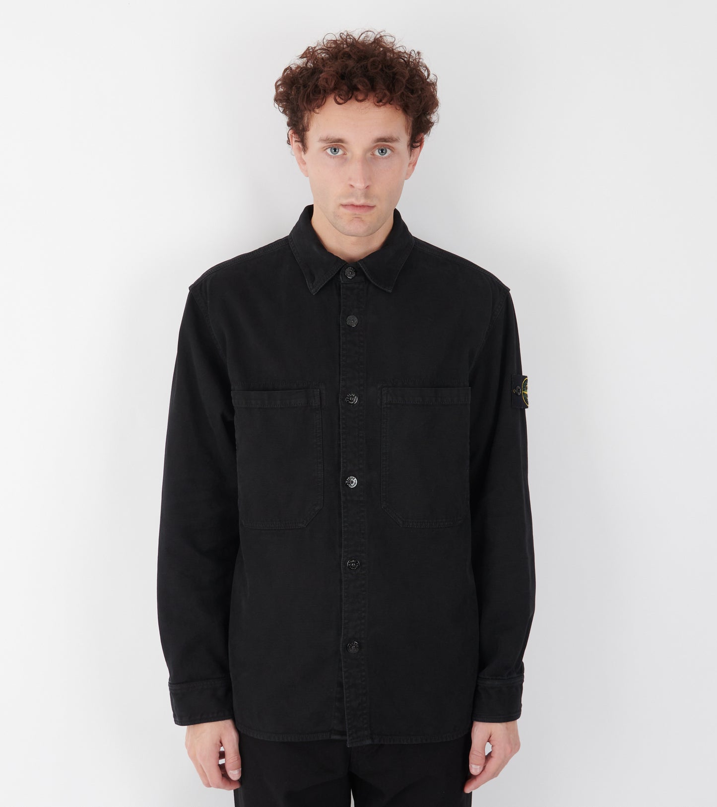 Cotton Canvas Overshirt Black