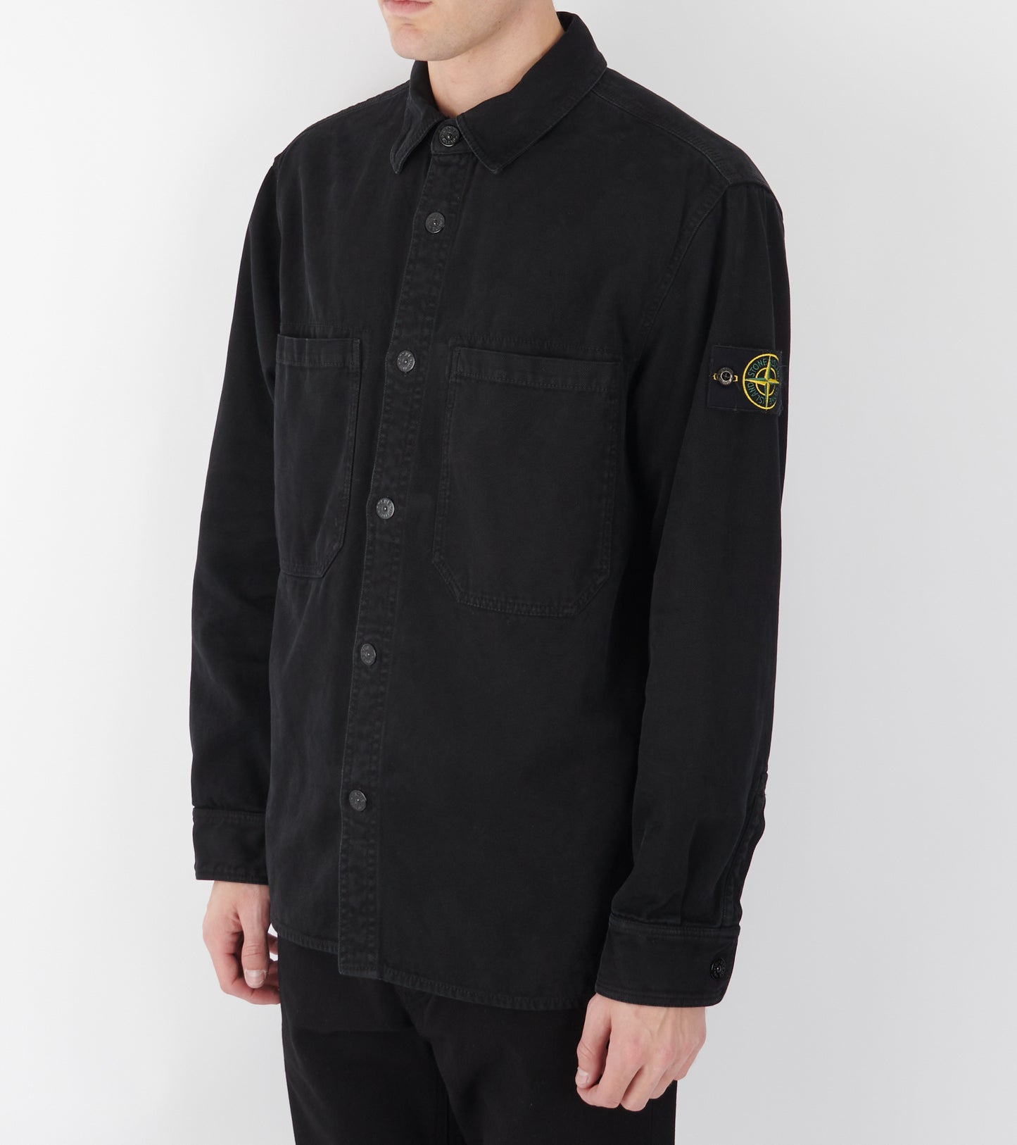 Cotton Canvas Overshirt Black
