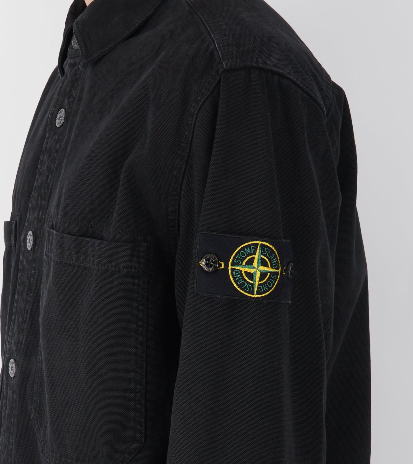 Cotton Canvas Overshirt Black