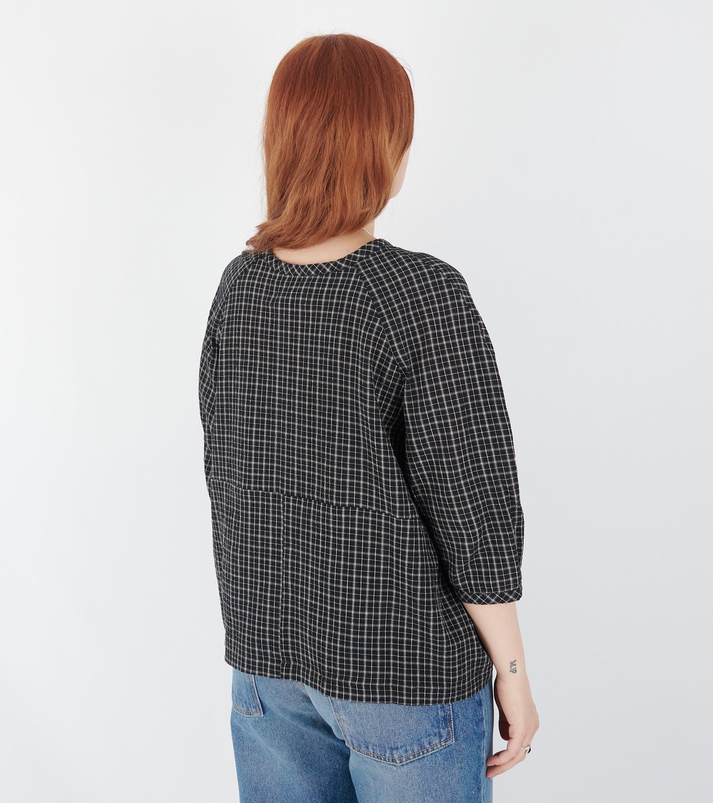 Limp Blouse Black/White Checks