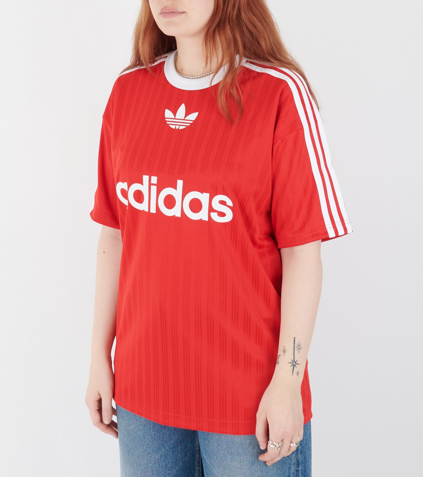 Adicolor Poly Tee Better Scarlet/White