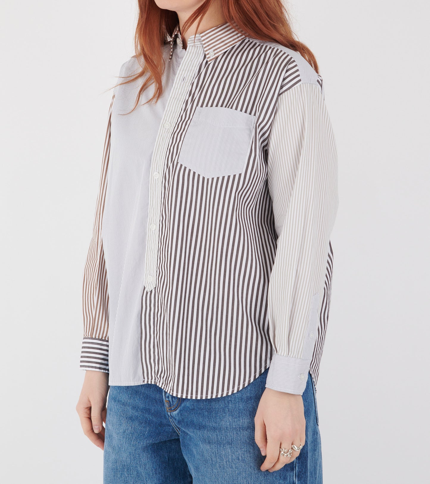 Striped Shirt Natural Mix