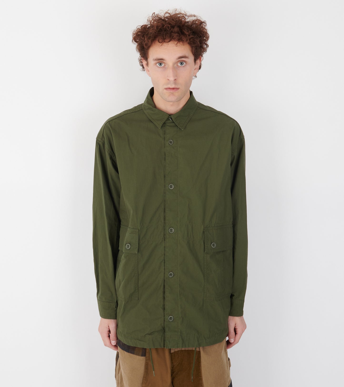 Cotton Overshirt Army Green